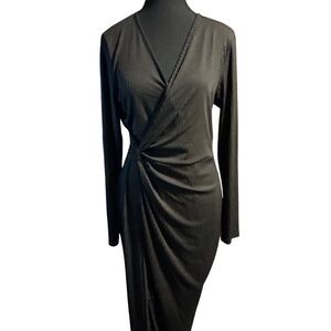 Elegant Black Wrap Dress